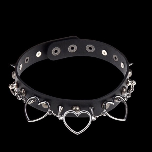 Necklace PU Leather Black Goth Punk Rock Choker Necklaces For Women Men Hip Hop - Picture 2 of 3